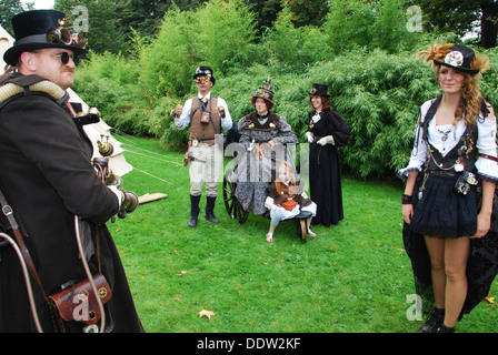 En 2012 caractères steampunk Fantasy Fair Arcen Pays-Bas Banque D'Images