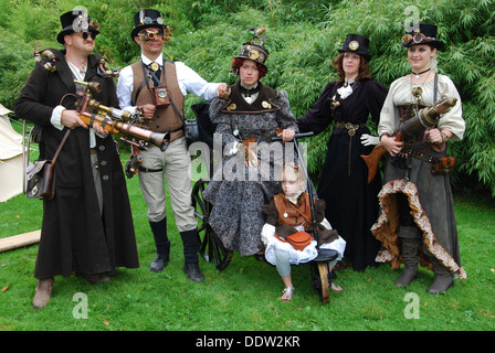 En 2012 caractères steampunk Fantasy Fair Arcen Pays-Bas Banque D'Images