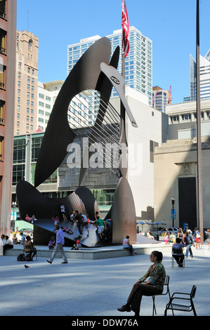 Chicago's statue Picasso à Daley Plaza. ChicaGO Banque D'Images