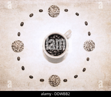 Illustrations de style grunge, réveil Banque D'Images