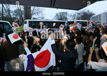 Tokyo, Japon. 7e août, 2013. Fans du Japon, le 7 septembre 2013 : Tokyo 2020 Comité Bib à partir pour la présentation à l'hôtel Sheraton de Buenos Aires, Argentine, le Crédit : YUTAKA/AFLO SPORT/Alamy Live News Banque D'Images