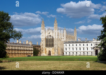 Vue panoramique du Kings College de Cambridge University vus de dos Cambridgeshire Angleterre Banque D'Images