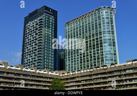 Barbican Estate, Moorgate, London EC2, Royaume-Uni Banque D'Images