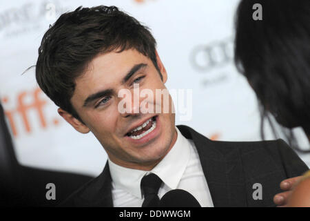 Toronto, Canada. Le 06 août, 2013. Zac Efron participant à la 'Parkland' première mondiale au 38e Festival International du Film de Toronto le 06 septembre 2013 : dpa Crédit photo alliance/Alamy Live News Banque D'Images