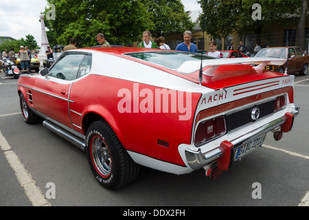 BERLIN - 11 MAI : Sport Car Ford Mustang Mach I, vue arrière, 26. Oldtimer-Tage Berlin-Brandenburg, 11 mai 2013, Berlin, Allemagne Banque D'Images