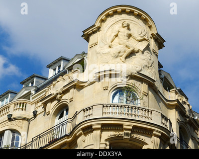 Immeuble Haussmannien, Boulevard Raspail, Paris, France Banque D'Images