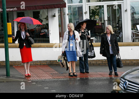 Bournemouth, Royaume-Uni 8 septembre 2013. Le premier jour du Trades Union Congress au Centre International de Bournemouth, BIC, réunit des représentants des syndicats affiliés. Credit : Carolyn Jenkins/Alamy Live News Banque D'Images