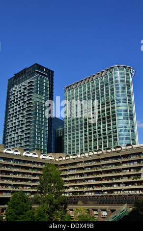 Barbican Estate, Moorgate, London EC2, Royaume-Uni Banque D'Images