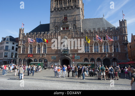 Grand marché Grote Markt place Burg Bruges Brugge Bruges Belgique Belgique Banque D'Images