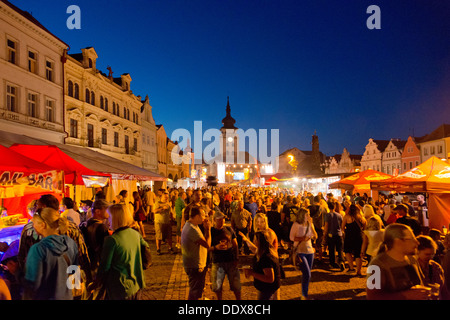 7 Août 2013 : Fête des vendanges - Dočesná, ville de Žatec Banque D'Images