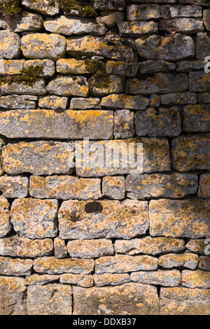 Mur en pierre sèche, Arthel, Bourgogne, France Banque D'Images