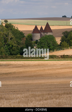 Champs et campagne autour d'Arthel, Bourgogne (Bourgogne), France Banque D'Images