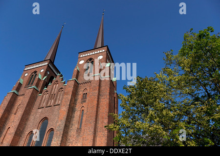 La Cathédrale de Roskilde. Roskilde, Danemark. Banque D'Images