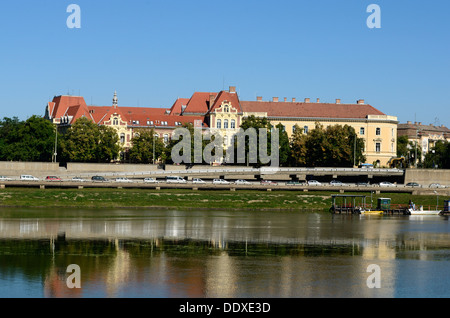 Csongrad Szeged Hongrie Europe banque Tisza Banque D'Images