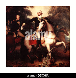 Washington avant de Yorktown, par Rembrandt Peale,, 1778-1860, l'artiste. Reproduction montre George Washington, portrait en pied Banque D'Images