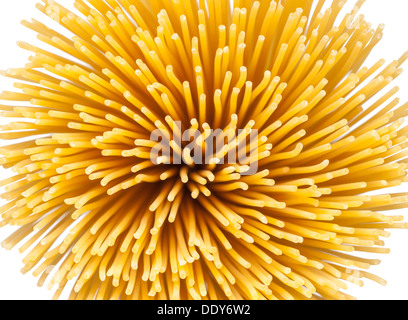 Collection de pâtes italiennes isolé sur blanc. Banque D'Images