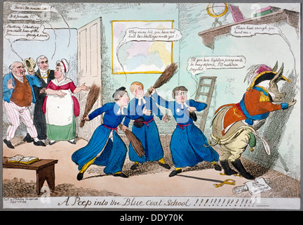 'A Peep into the Blue Coat School ! ! ! ! ! ! ! ! !', 1815. Artiste : Anon Banque D'Images