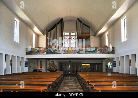 Orgue, église Herz-Jesu, Bad-Feilnbach Harzberg, Bavière Banque D'Images