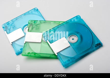 MiniDisc rétro le stockage de données. Banque D'Images