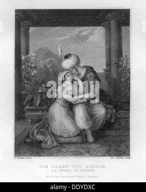 'La fiancée d'Abydos', c1833. Artiste : Edouard Schuler Banque D'Images