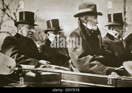 Présidents Wilson et Harding voyageant au Capitole, Washington DC, USA, 1921. Artiste : Inconnu Banque D'Images