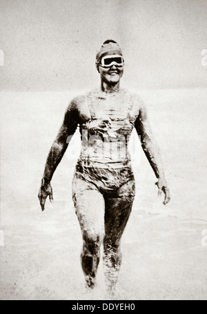 Gertrude Ederle, nageur américain, 1926. Artiste : Inconnu Banque D'Images