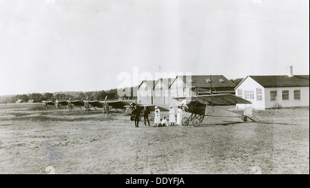 Début de l'aviation de l'École d'aviation, la Suède Ljungbyhed. Artiste : Inconnu Banque D'Images