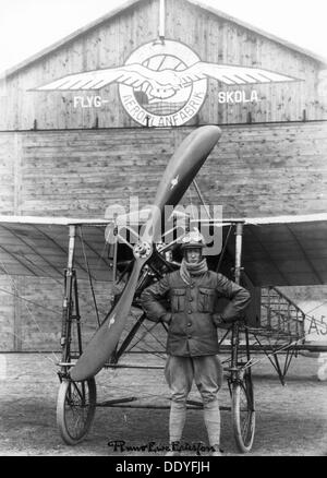 Début de l'aviation à Ljungbyhed, Suède, 1917. Artiste : Inconnu Banque D'Images