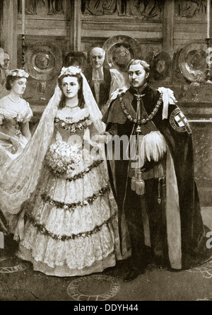 Le mariage du Prince de Galles et de la princesse Alexandra de Danemark, Windsor, 1863 (1901). Artiste : Inconnu Banque D'Images