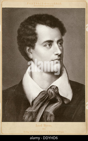 Lord Byron, poète romantique anglais, c1813. Artiste : Inconnu Banque D'Images