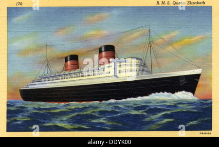 Paquebot RMS Queen Elizabeth', '1940. Artiste : Inconnu Banque D'Images