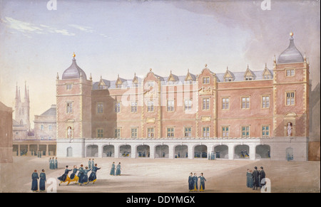 Christ's Hospital School, Newgate Street, City of London, 1831. Artiste : John Shaw Banque D'Images