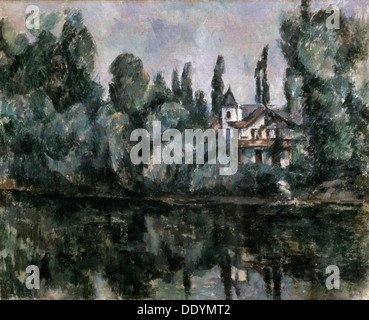 Les bords de Marne (Villa sur le bord d'une rivière)', 1888. Artiste : Paul Cezanne Banque D'Images