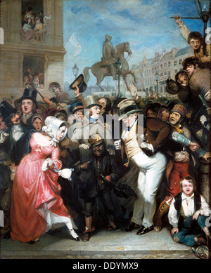 'La foule', 1847. Artiste : Robert William Bus Banque D'Images