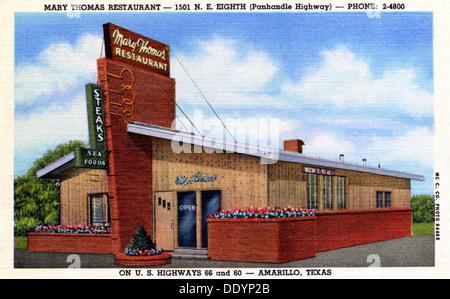 Mary Thomas Restaurant, Amarillo, Texas, USA, 1952. Artiste : Inconnu Banque D'Images