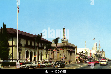 Colorado Street, Pasadena, Californie, USA, 1956. Artiste : Inconnu Banque D'Images