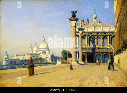 'Morning' à Venise, 1834. Artiste : Jean-Baptiste-Camille Corot Banque D'Images