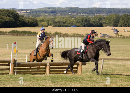 Le Warwickshire Hunt British equestrian Team Chase Hunter et essais cliniques Banque D'Images