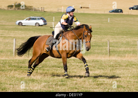 Le Warwickshire Hunt British equestrian Team Chase Hunter et essais cliniques Banque D'Images