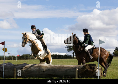 Le Warwickshire Hunt British equestrian Team Chase Hunter et essais cliniques Banque D'Images