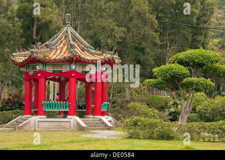 Dans la ville pagode residence garden, Chiang Kai Shek, Taipei, Taïwan, l'Asie Banque D'Images