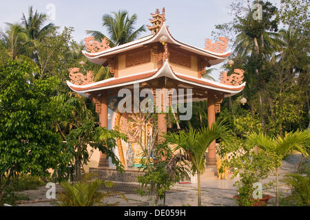 La Pagode Giac ruig, Cai Be, Delta du Mékong, Vietnam, Asie du sud-est Banque D'Images