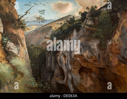 19e siècle - Gorge, vers 1850 - Théodore Caruelle d'Aligny Philippe Sauvan-Magnet / Active Museum huile sur toile Banque D'Images