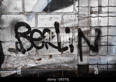 Grafitti, Berlin, sur une façade de maison, Berlin Banque D'Images