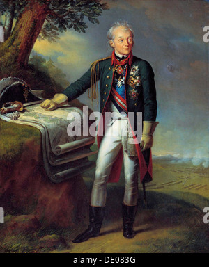 Le Maréchal Prince généralissime Alexander Suvorov, soldat russe, (1815). Artiste : Charles Auguste Guillaume Steuben Banque D'Images