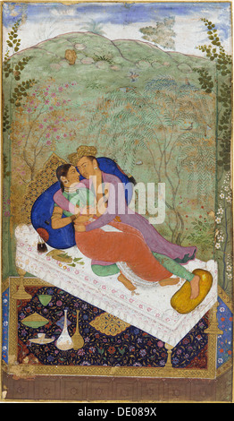 'Lovers', c1597. Artiste : Manohar Banque D'Images