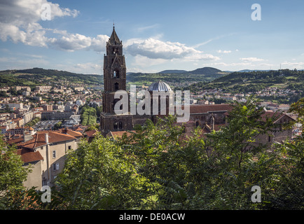 La Cathédrale Notre Dame du Puy-en-Velay en Auvergne Banque D'Images