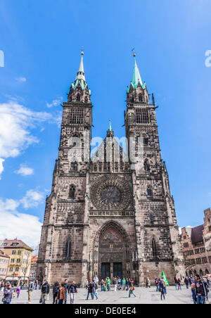 Église Lorenzkirche, Nuremberg, Middle Franconia, Bavaria Banque D'Images