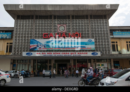 La gare de la ville de Hanoi (vé Phòng Hà Nội Ga ) , Hanoi, Vietnam Banque D'Images