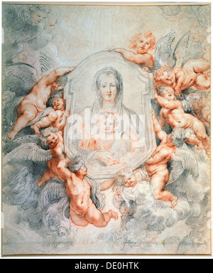 'Madonna adorée par les anges (Madonna della Vallicella), 1608. Artiste : Peter Paul Rubens Banque D'Images